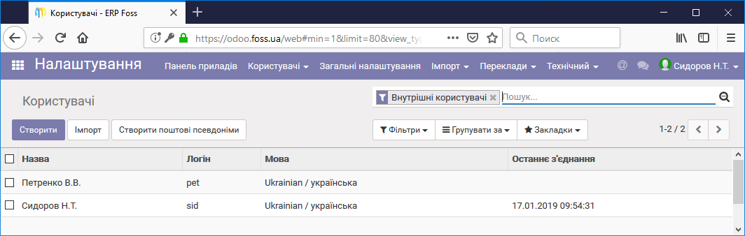 Створення поштових псевдонімів