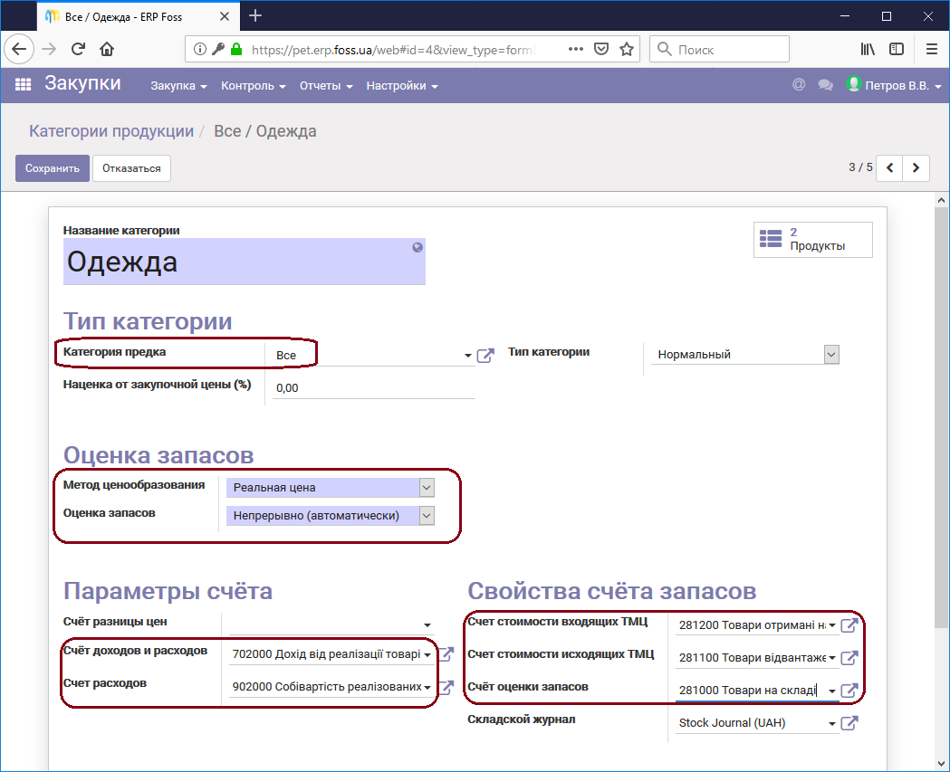 Категория продукта