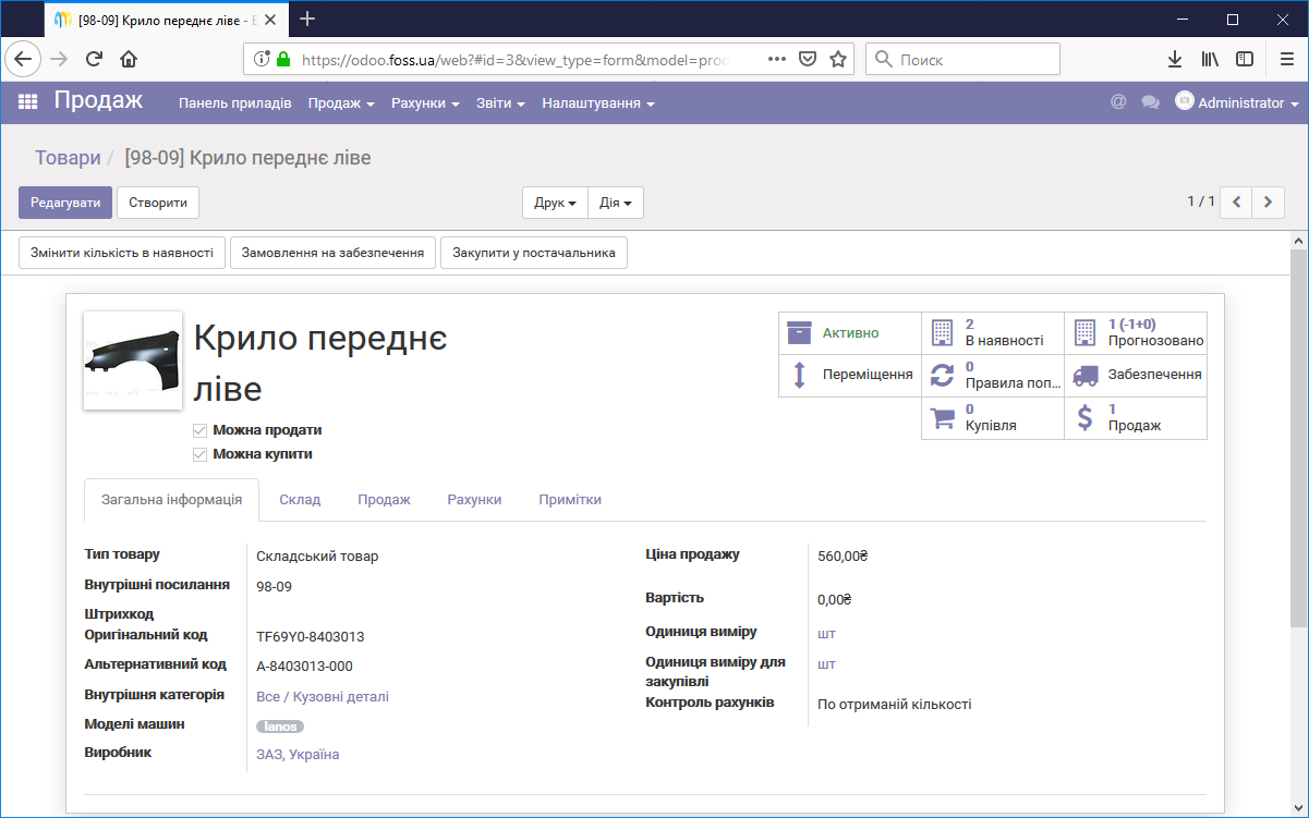 Картка товара