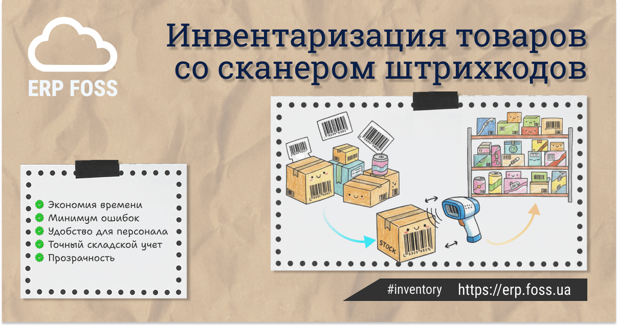 Инвентаризация со сканером штрихкодов